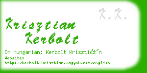 krisztian kerbolt business card